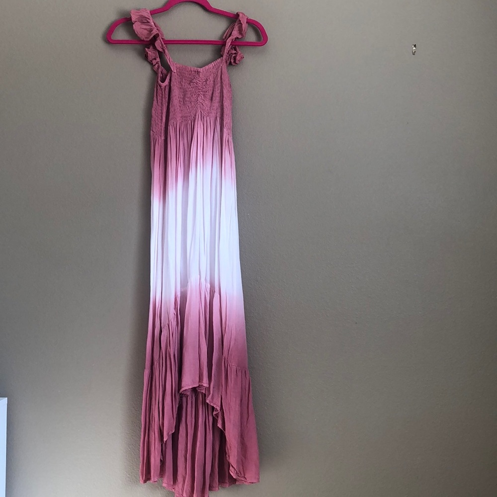 Pink Ombré High-Low Cover Up Dress